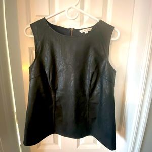 Cabi Black Faux Leather Vest